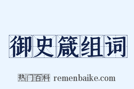 御史箴组词是什么意思的图片